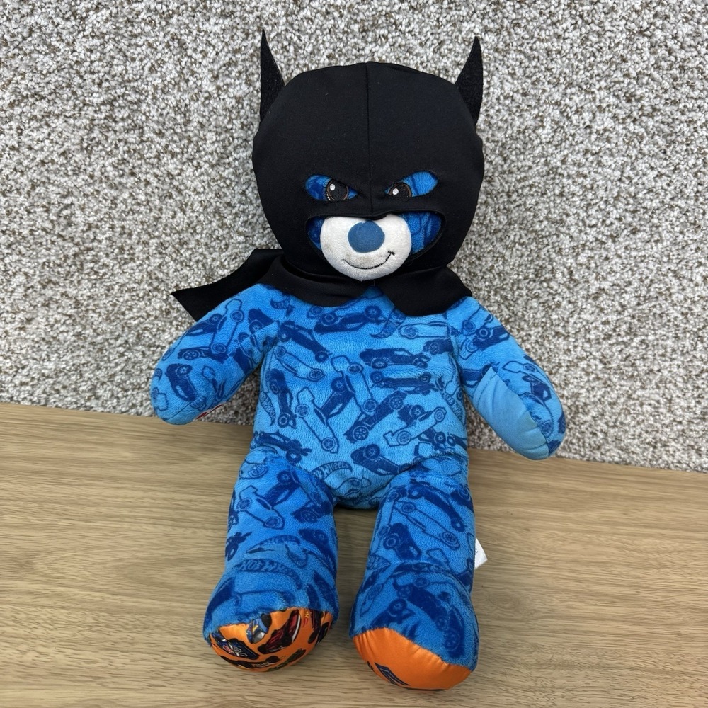 Hot Wheels 50th Anniversary Build A Bear BAB Teddy Bear Blue Plush 16" AOP Cars